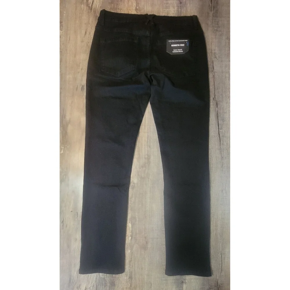 Kenneth Cole Mens Slim Fit Jeans 33x32 Watts Wash Black Stretch EU9D24BWTS32